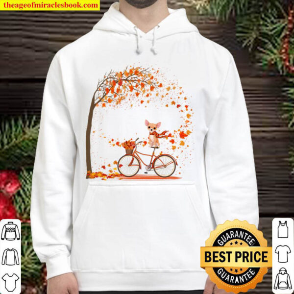 Chihuahua Cycling To Autumn Hoodie