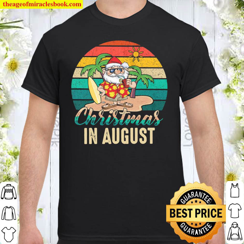 Official Christmas In August Shirt, Summer Vacation Shirt, Retro Summer Shirt