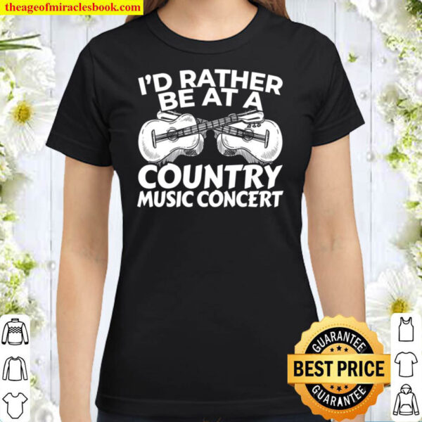Country Music Lover Gift Music Concert Classic Women T Shirt