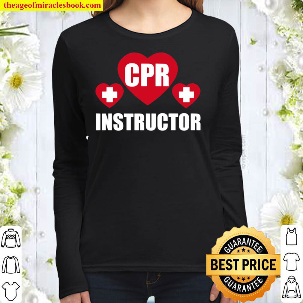 Cpr Instructor – Heart Premium Women Long Sleeved