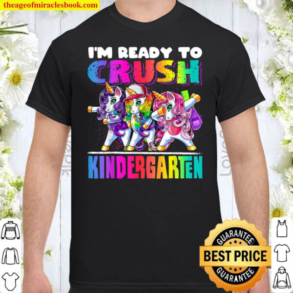 Crush Kindergarten Dabbing Unicorn Back to School Girls Shirt