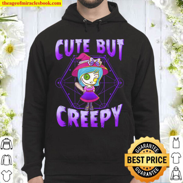 Cute But Creepy Doll in Dress and Hat Unique Halloween Hoodie