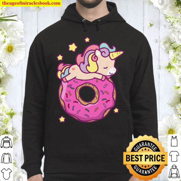Cute Unicorn Donut Girls Kids Donut Hoodie