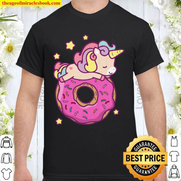 Cute Unicorn Donut Girls Kids Donut Shirt