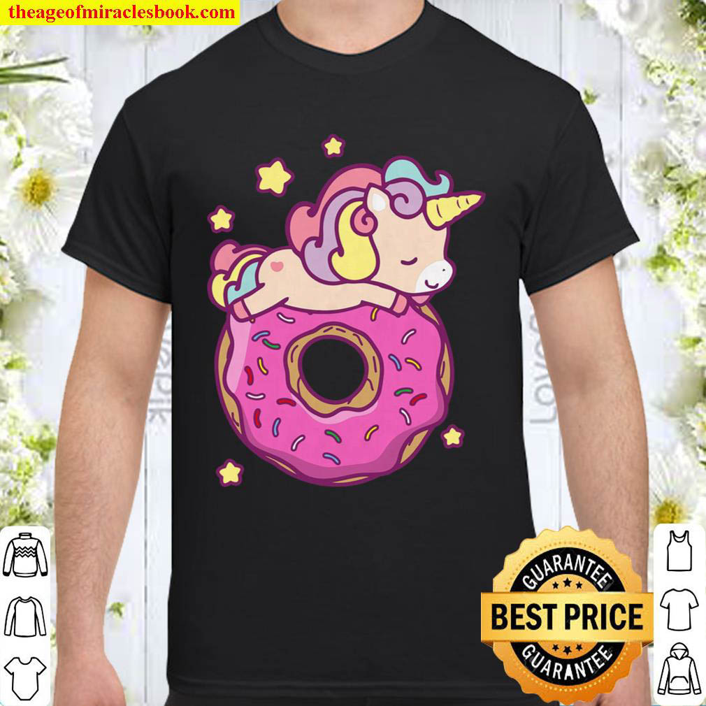 Official Cute Unicorn Donut Girls Kids Donut Shirt