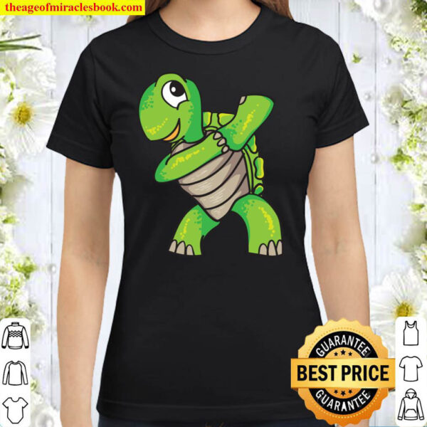 Dabbing Turtle Cool Striking Tortoise Gift Classic Women T Shirt
