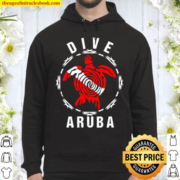Dive Aruba Tshirt Vintage Tribal Turtle Gift Hoodie