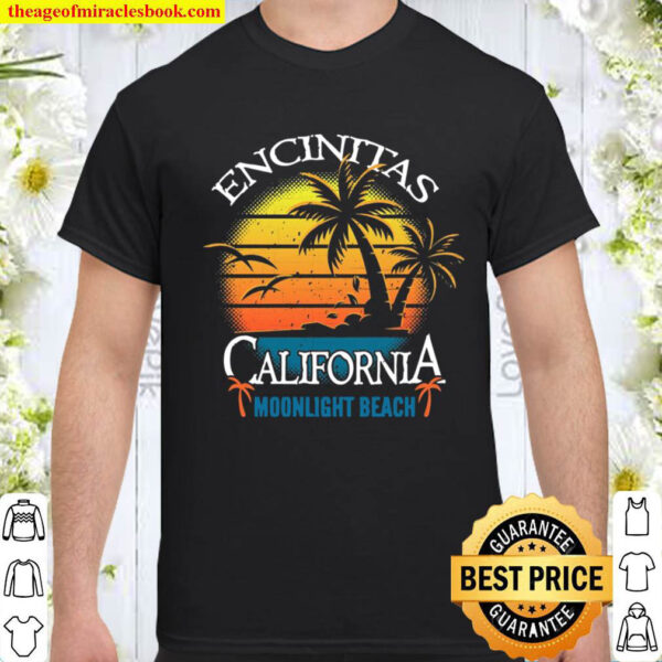 Encinitas California Moonlight Beach Vintage Sunset Shirt