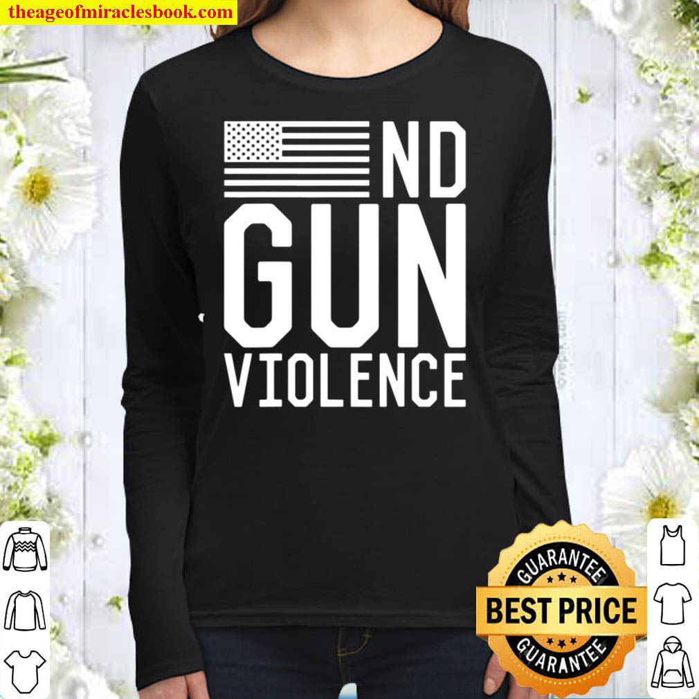 End Gun Violence Us Flag Women Long Sleeved