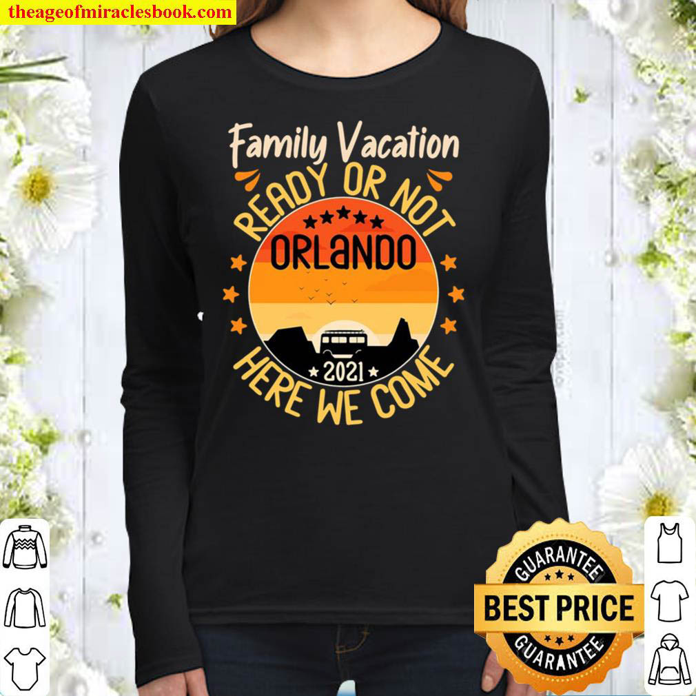 Family Vacation Shirts 2021 Orlando Florida Road Trip Beach Women Long Sleeved