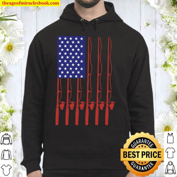 Fathers Day Fishing flag Hoodie