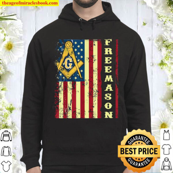 Freemason US Flag 4th of July Independence Parents Day Hoodie