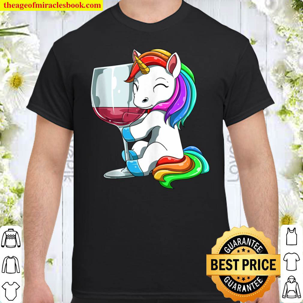 Funny Wine Unicorn Drinking Shirt