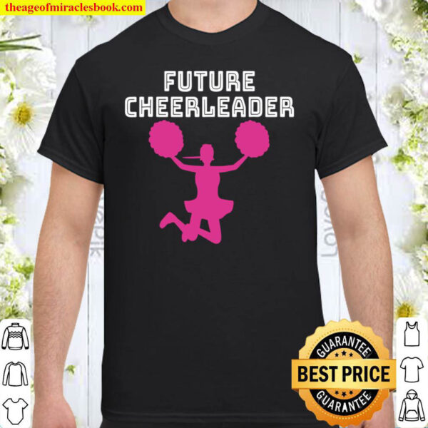 Future Cheerleader Tshirt Bright Fun Pink Pom Pom Girl Shirt