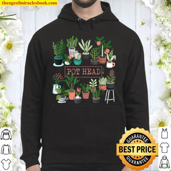 Gardening Pot Head Potted Plant Funny Famer Succulent Hoodie