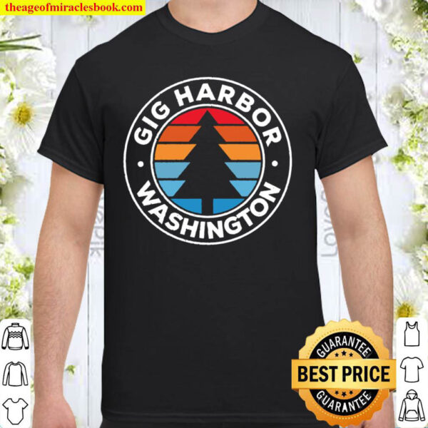Gig Harbor Washington Wa Vintage Graphic Retro 70S Shirt