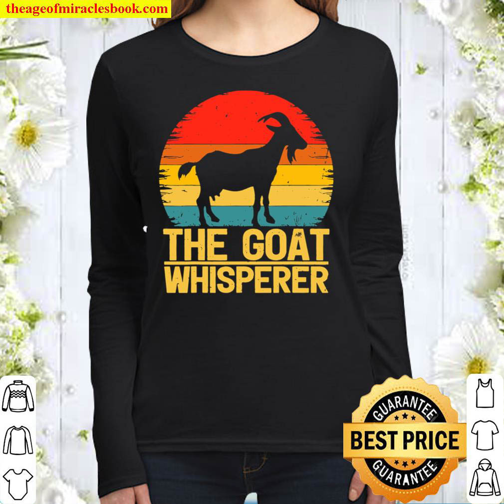 Goat Lover Farmer Vintage Retro The Goat Whisperer Premium Women Long Sleeved