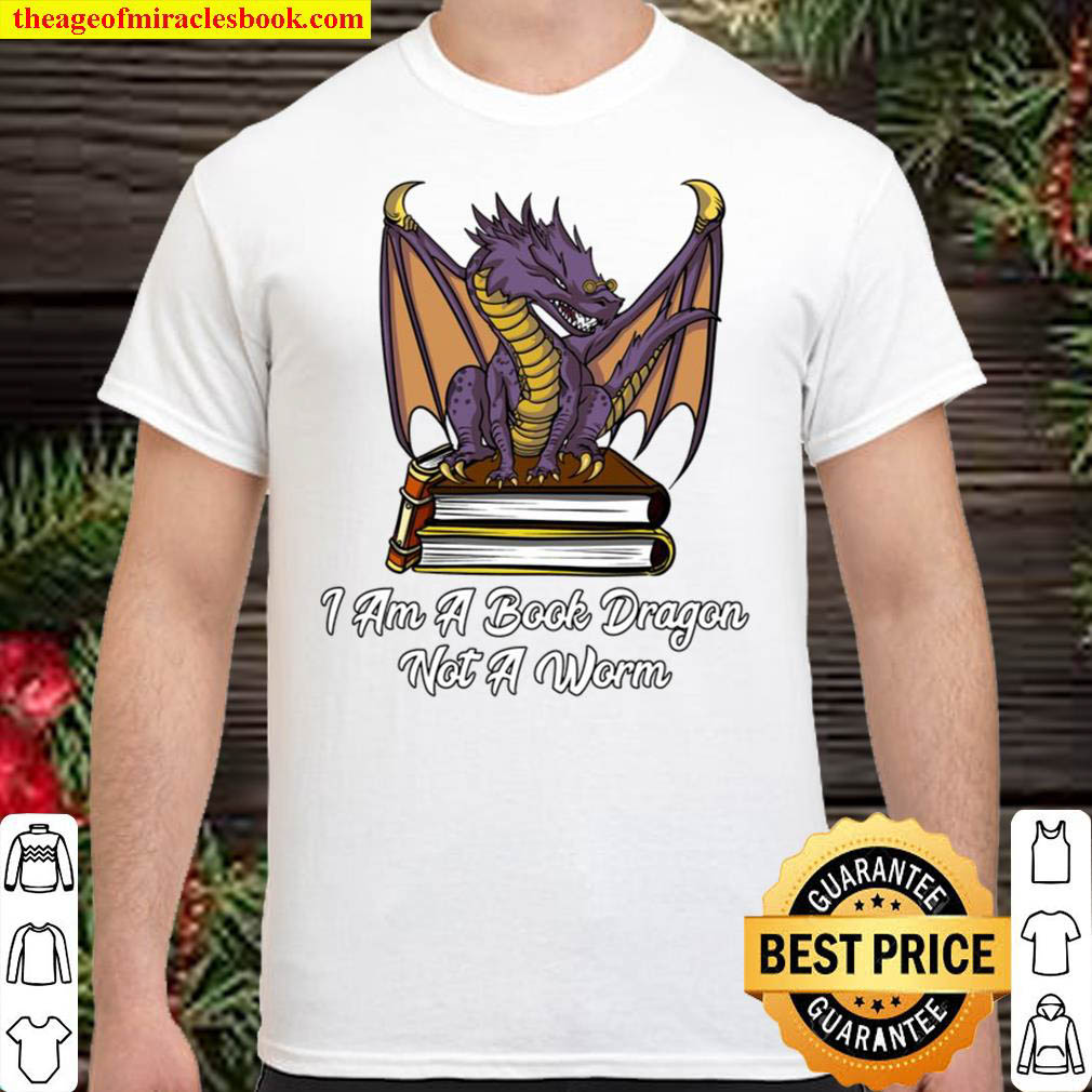 [Sale Off] – I Am Book Dragon Not Worm Reading Fantasy Funny Kids Boys Pullover shirt