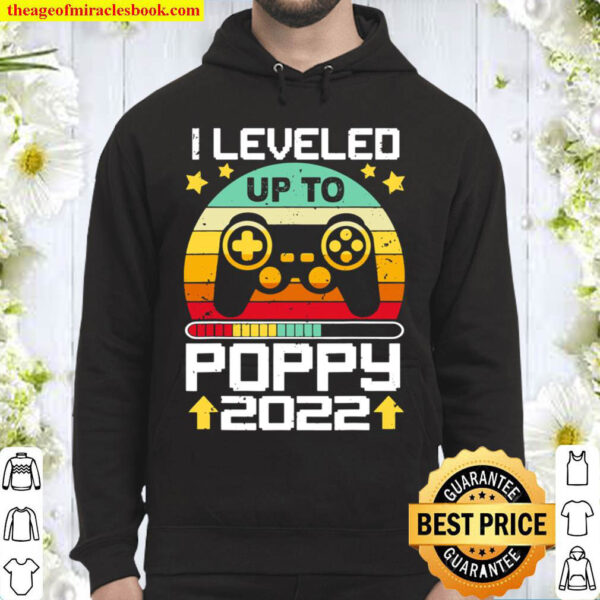 I Leveled Up To Poppy 2022 Vintage Video Gamer Hoodie