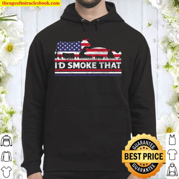 I d Smoke That Patriot BBQ Barbeque Cook Grill Master Chef Hoodie