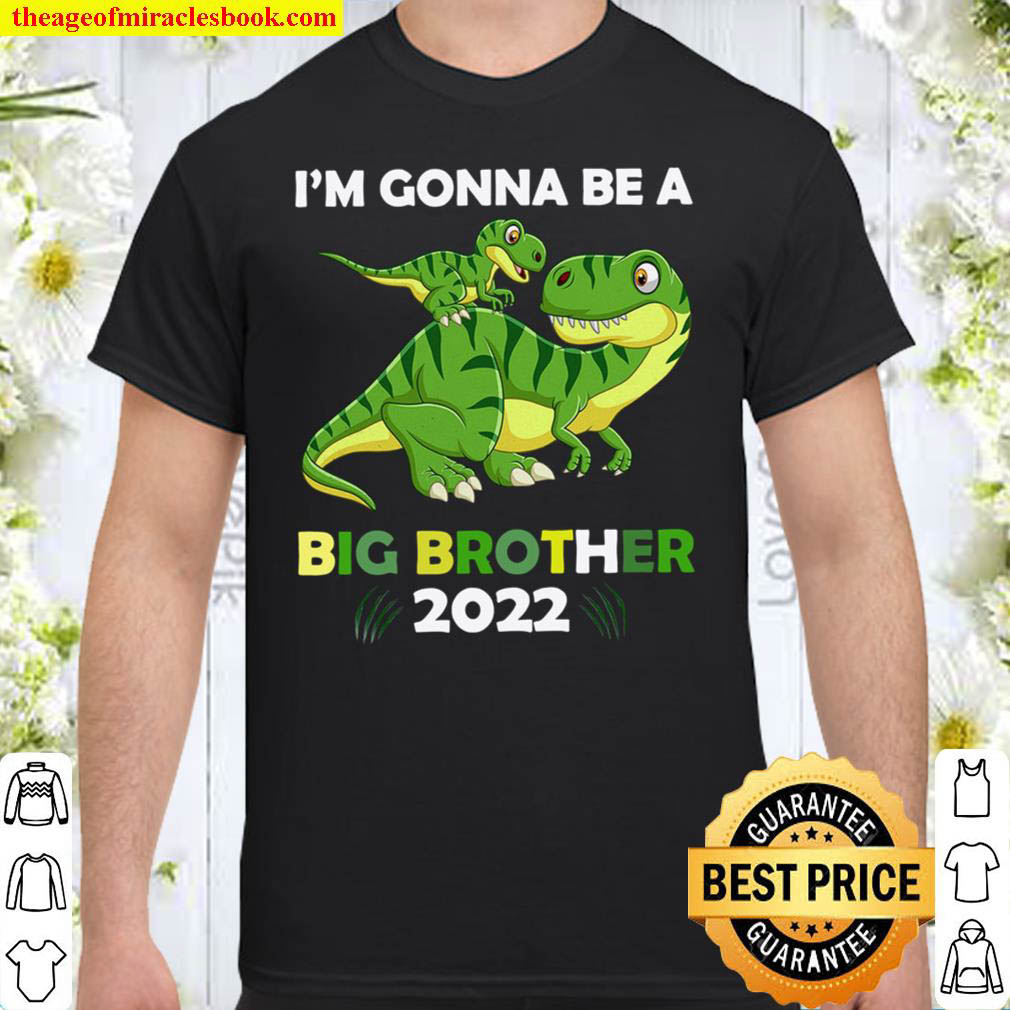 Official I’m Gonna Be A Big Brother 2022, T-Rex Dinosaur, Baby Announcement Gift Shirt