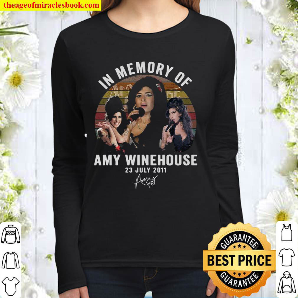 In Memory Of Amy Winehouse Signature Women Long Sleeved