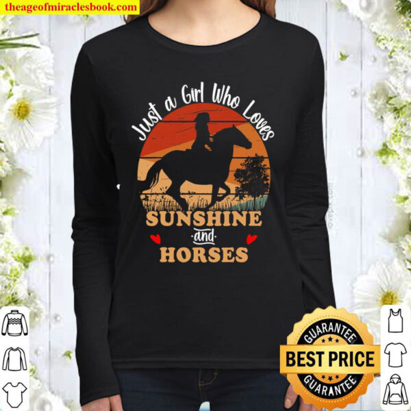 Just A Girl Who Loves Sushine And Horses Women Long Sleeved