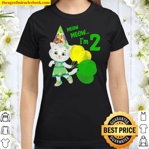 Katerina Kitty Cat 2 Yrs Old Kid Birthday Classic Women T Shirt