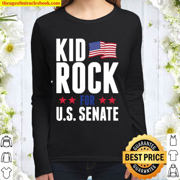 Kid Rock for US Senate 2018 In Rock We Trust Women Long Sleeved