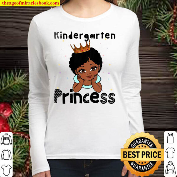 Kids Kindergarten Princess Toddler Black Girl 1st Day Of School Women Long Sleeved