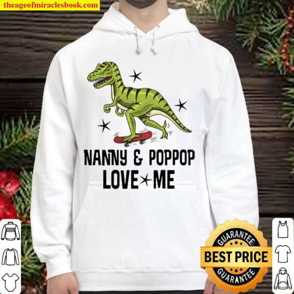 Kids Nanny and PopPop Love Me Grandson Dinosaur Hoodie