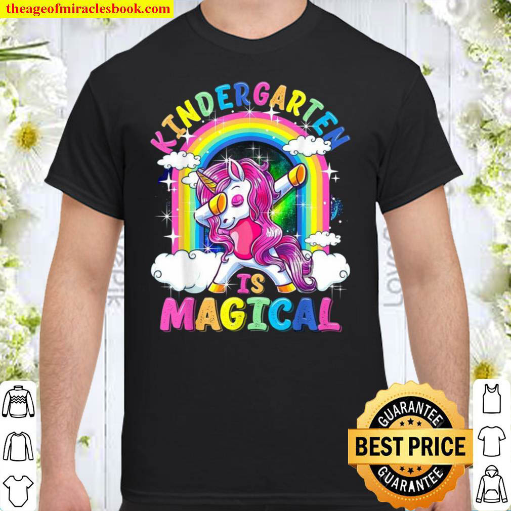 [Best Sellers] – Kindergarten Is Magical Dabbing Unicorn Shirt