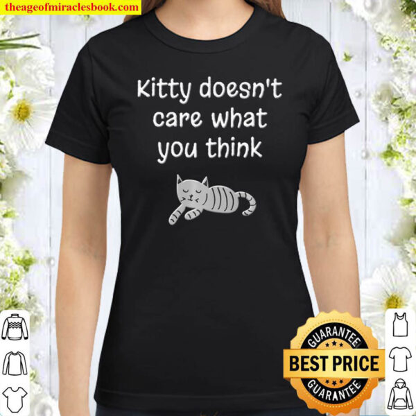Kitty Sayings Shirts Women Spoiled Cat Kitty Stuff Classic Women T Shirt