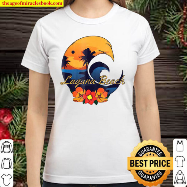 Laguna Beach Surf Tee Shirt Travel Souvenir Classic Women T Shirt