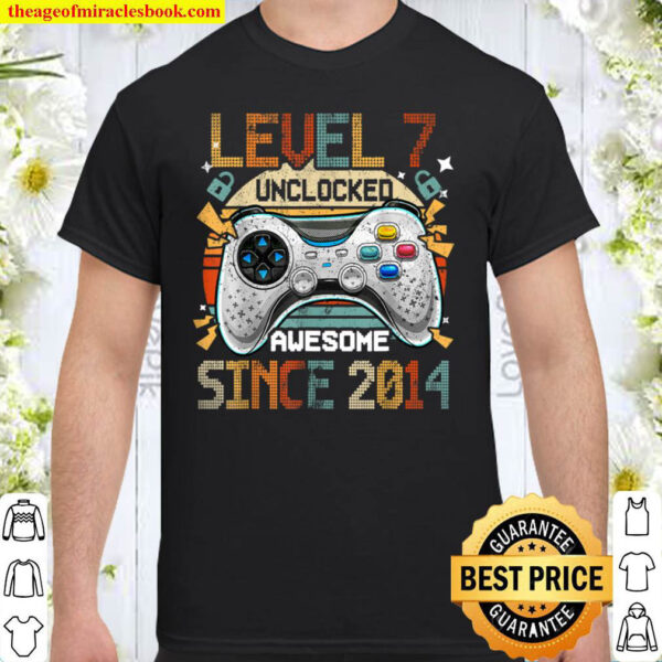 Level 7 Unlocked Awesome Since 2013 Video Game Birthday Shirt