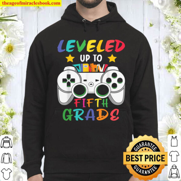 Leveled up to 5th Grade Back to school Hoodie