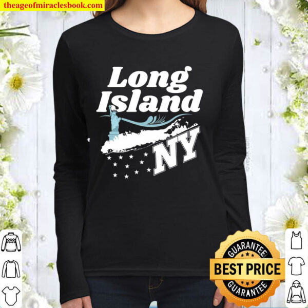 Long Island Ny Shirt Souvenir Gift Tee Women Long Sleeved