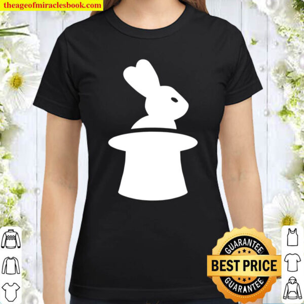 Magician With Top Hat And Rabbit Classic Women T Shirt