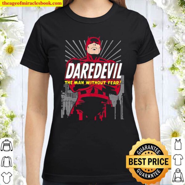 Marvel Daredevil The Man Without Fear Arms Crossed Portrait Classic Women T Shirt