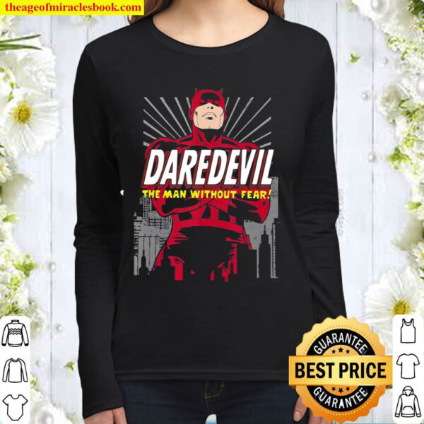 Marvel Daredevil The Man Without Fear Arms Crossed Portrait Women Long Sleeved