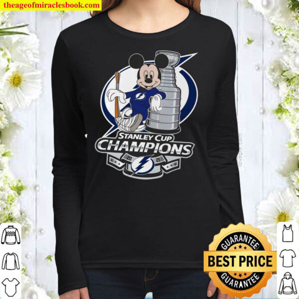 Mickey Mouse Stanley Cup Champions 2021 Women Long Sleeved