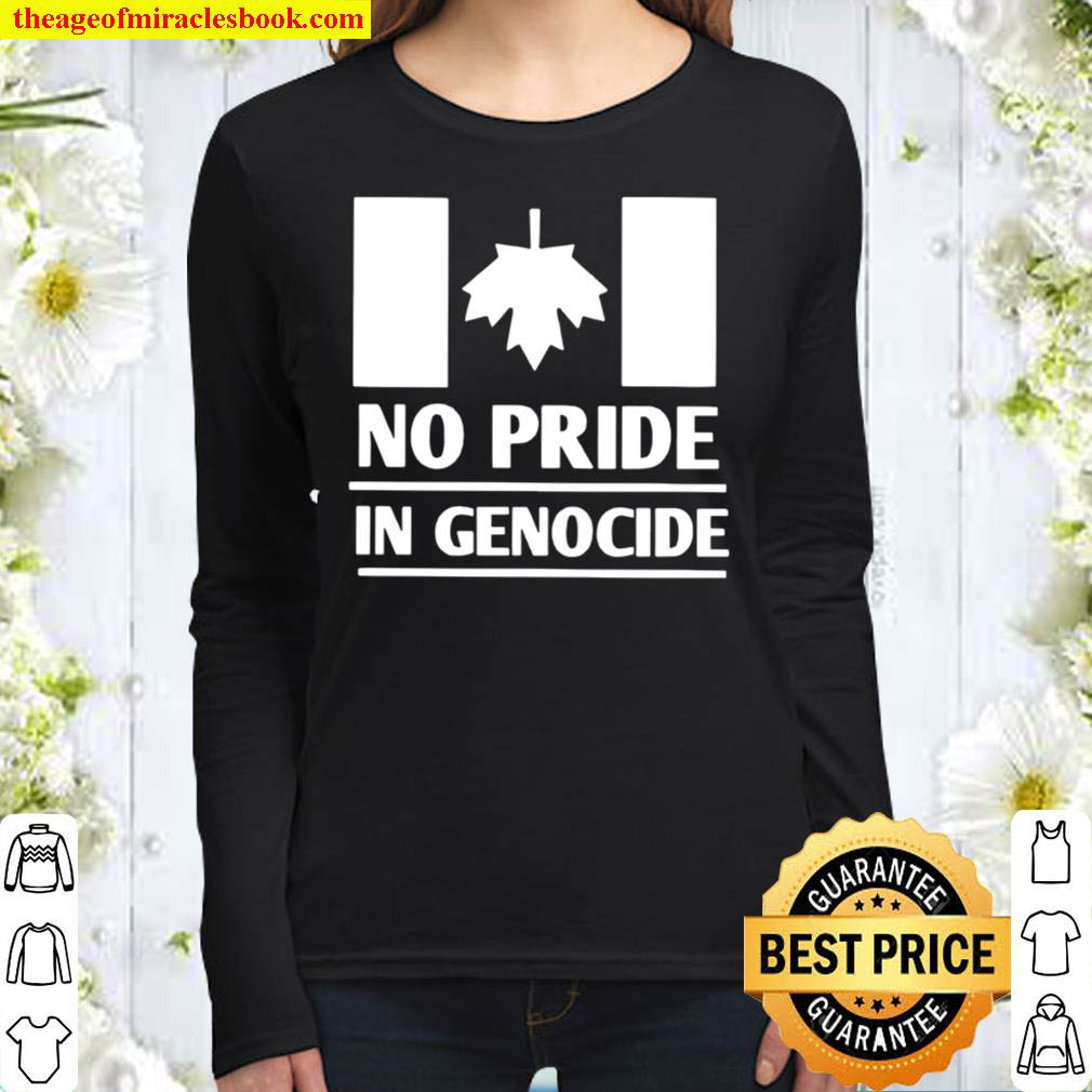 No pride in genocide Canada Women Long Sleeved