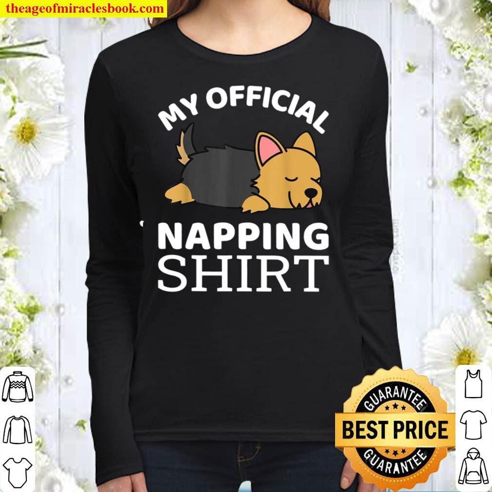 Official Napping Yorkshire Terrier Dog Women Long Sleeved