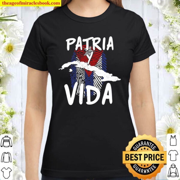 Patria Y Vida Cuba Cuban Freedom Cuba Flag Classic Women T Shirt