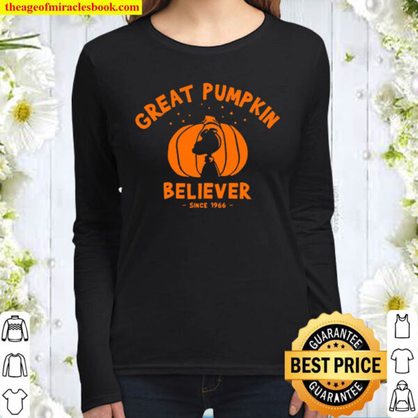 Peanuts Great Pumpkin believer since 1966 Halloween Women Long Sleeved