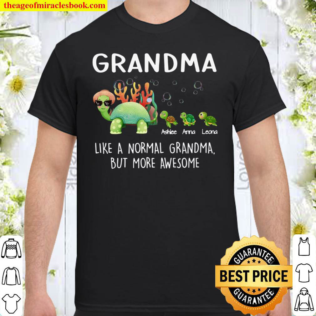 Personalized Grandma awesome turtle Shirt
