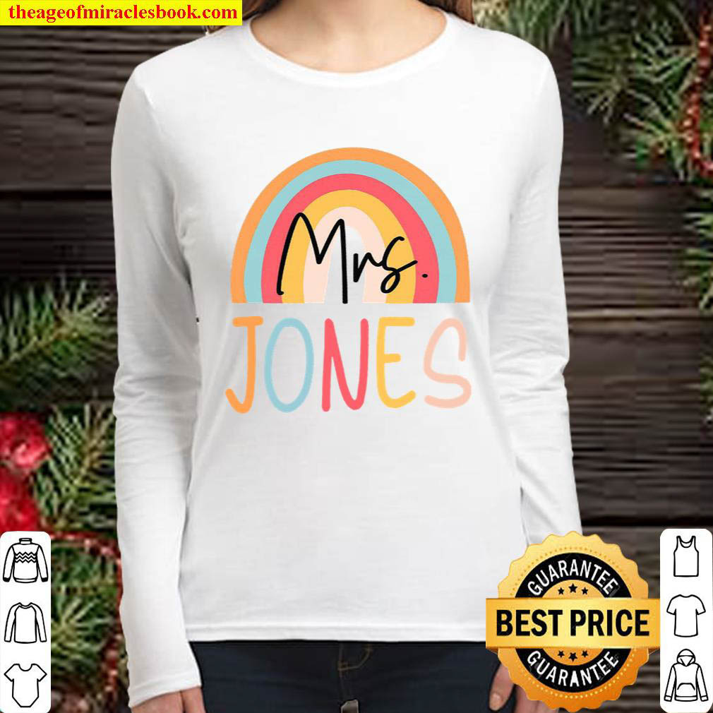 Personalized Name On Rainbow Women Long Sleeved