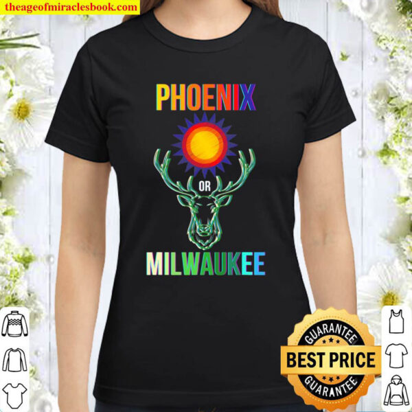 Phoenix Vs Milwaukee Finals Basketball Retro Championship Classic Women T Shirt