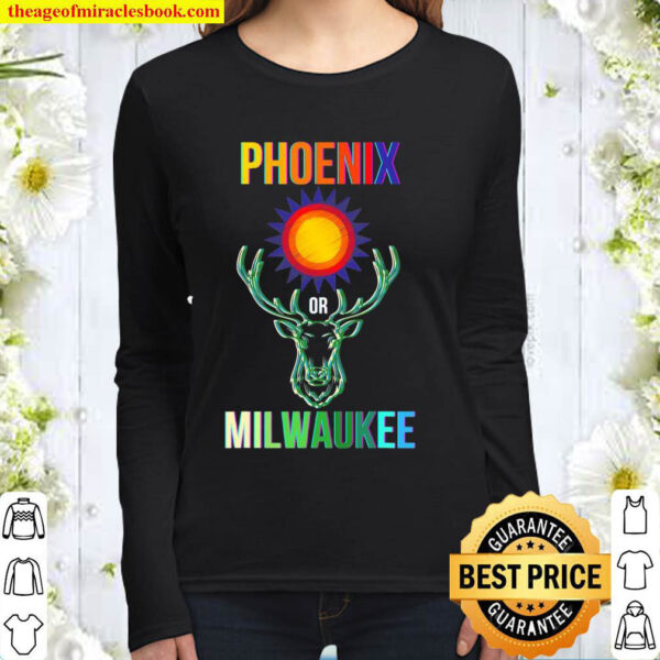 Phoenix Vs Milwaukee Finals Basketball Retro Championship Women Long Sleeved