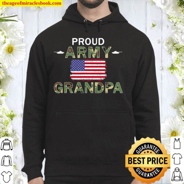 Proud Army Grandpa Military Pride Camouflage Graphics Army Hoodie